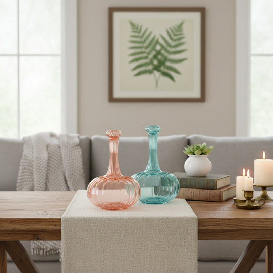 Halloween Glass Pumpkin Decanter, Pumpkin Glassware, Blown Glass Pumpkin, Large Glass Pumpkin, Halloween Decorations, Halloween Table Decor - Les Trois Pyramides