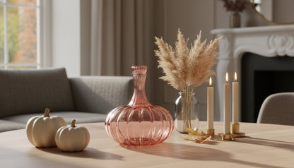 Halloween glass pumpkin Decanter set