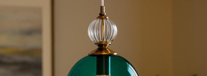 Close-up of a decorative pendant light for Art Deco Lighting - Les Trois Pyramides