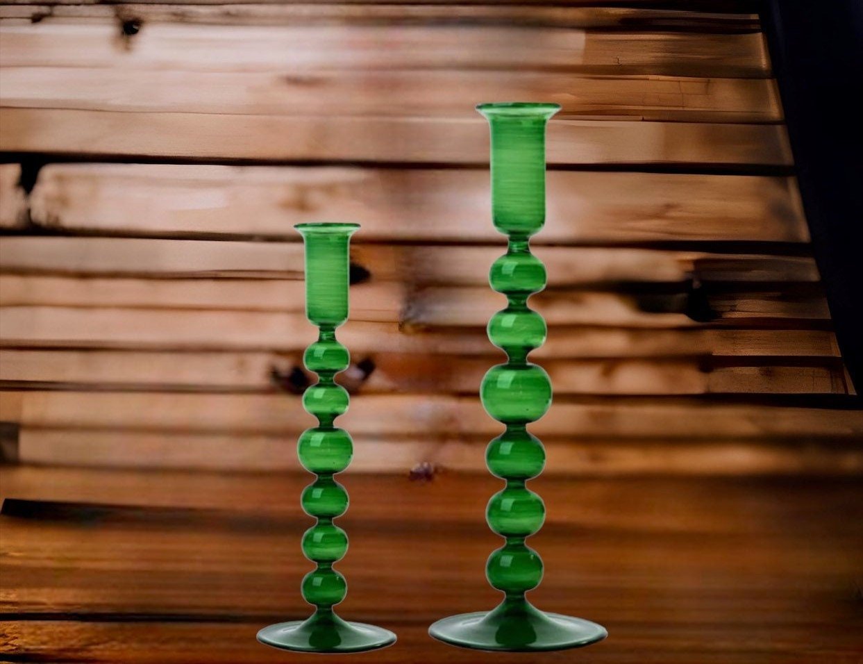 Hand-Blown Glass Candle Holders – Colorful Decorative Centerpieces for Modern Home Decor | Les Trois Pyramides 