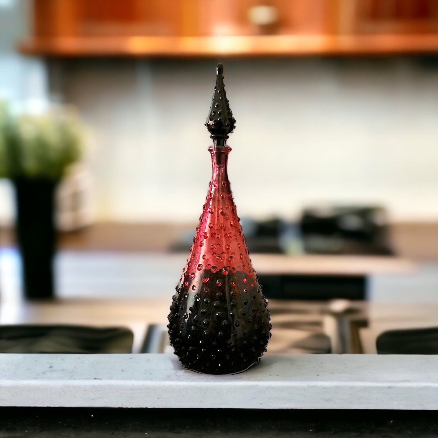 Hand Blown Glass Miniature Bottle | Les Trois Pyramides