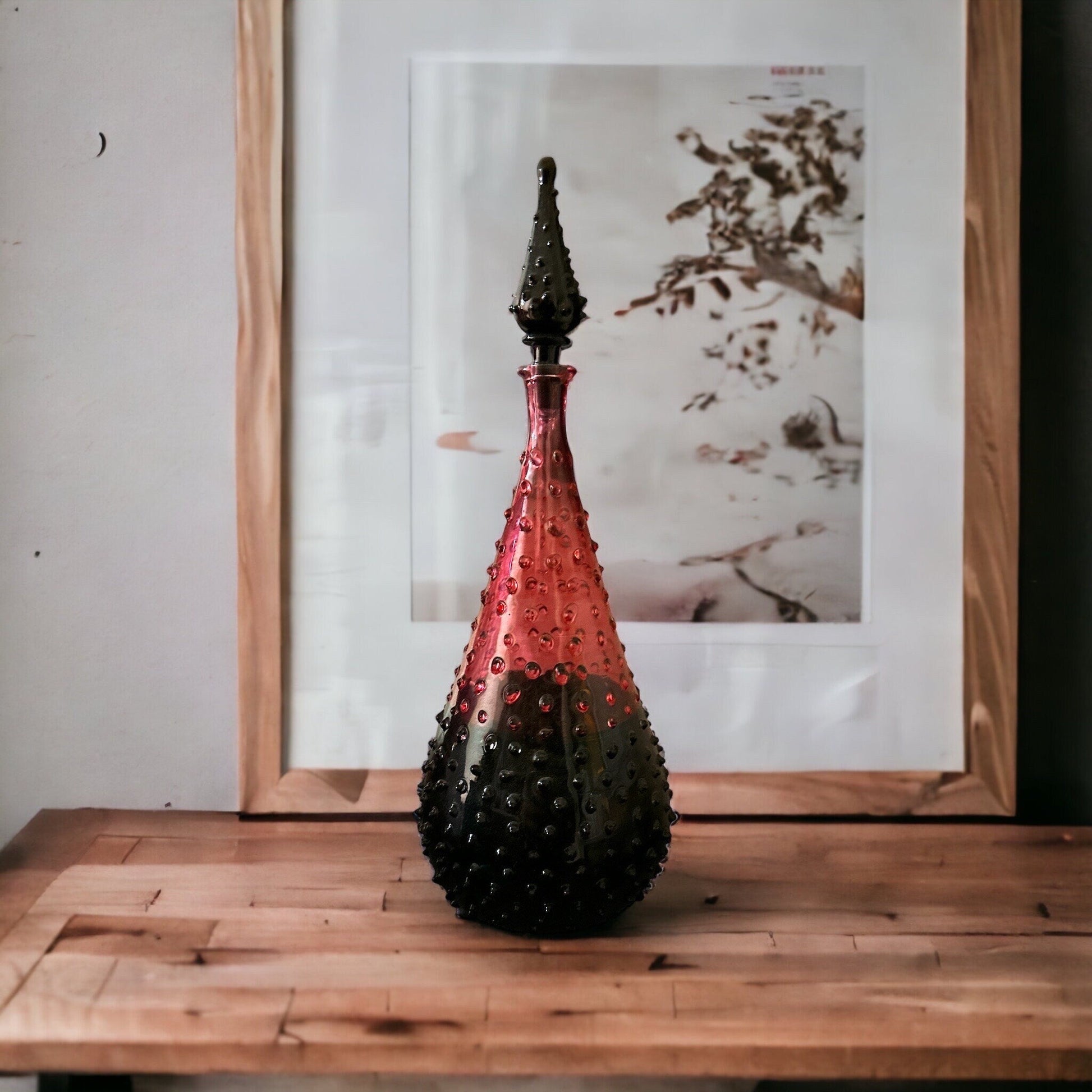 Hand Blown Glass Miniature Bottle | Les Trois Pyramides