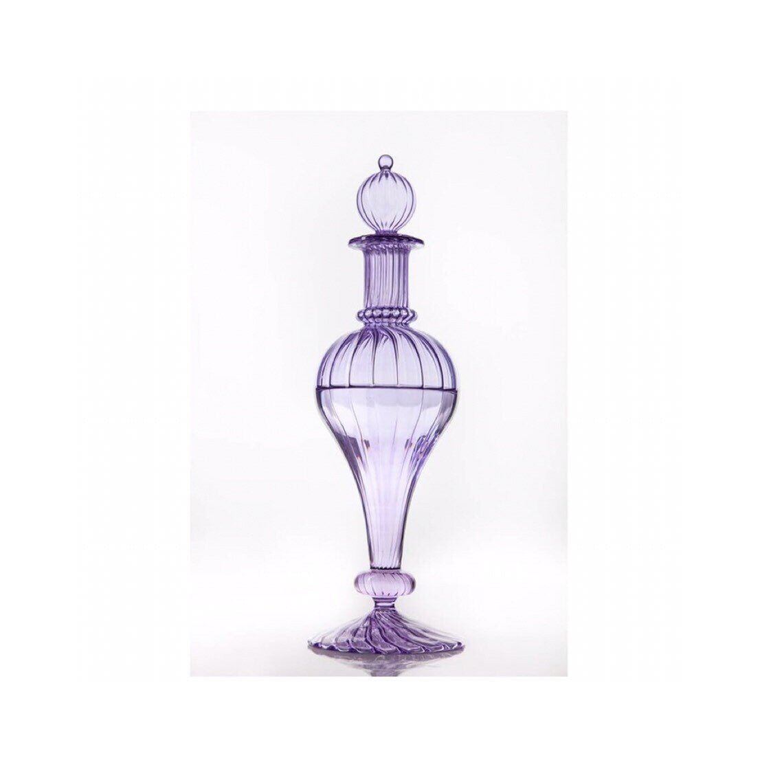 Hand-Blown Lavender Glass Decanter | Les Trois Pyramides