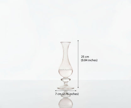 Clear glass vase 