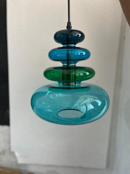 Handblown Glass Pendant Light Set – Custom Hanging Glass Lights for Interior Spaces | Les Trois Pyramides 