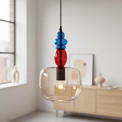 Handblown Glass Pendant Light Set – Custom Hanging Glass Lights for Interior Spaces