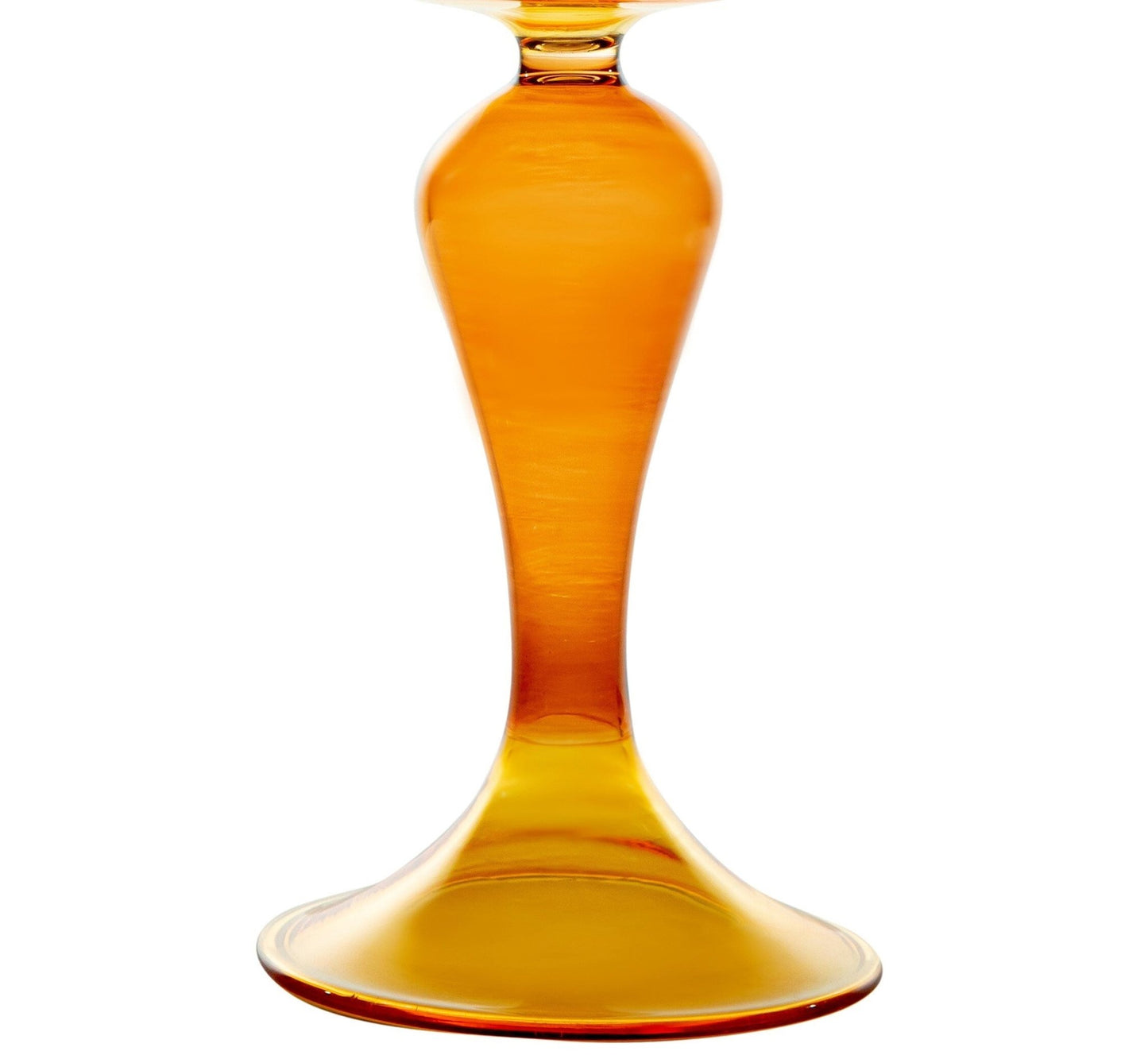 Handcrafted Amber Blown Glass Candy Holder – Elegant Decorative Jar for Home Decor | Les Trois Pyramides