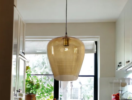 Blown Glass Pendant For Kitchen Island - Les Trois Pyramides