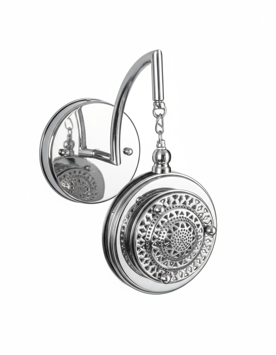 Solid Brass Wall Sconce with Vintage Round Design