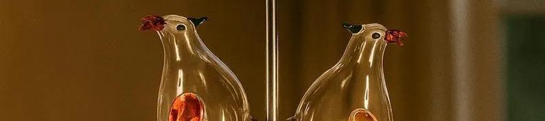 Handmade Birds Twin Hanging lamp for Dining room lights