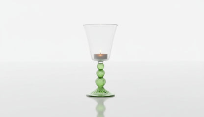 handmade Candle Holder Blown Glass