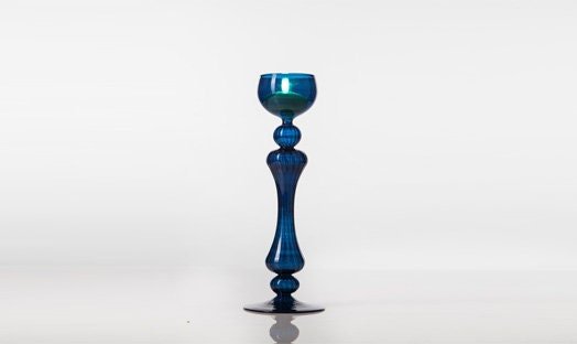 Handmade Glass Candle Holder - Les Trois Pyramides