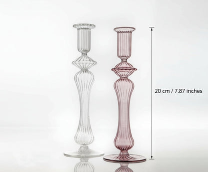Set of Two Candle Stick Holder for Wedding Gift - Les Trois Pyramides
