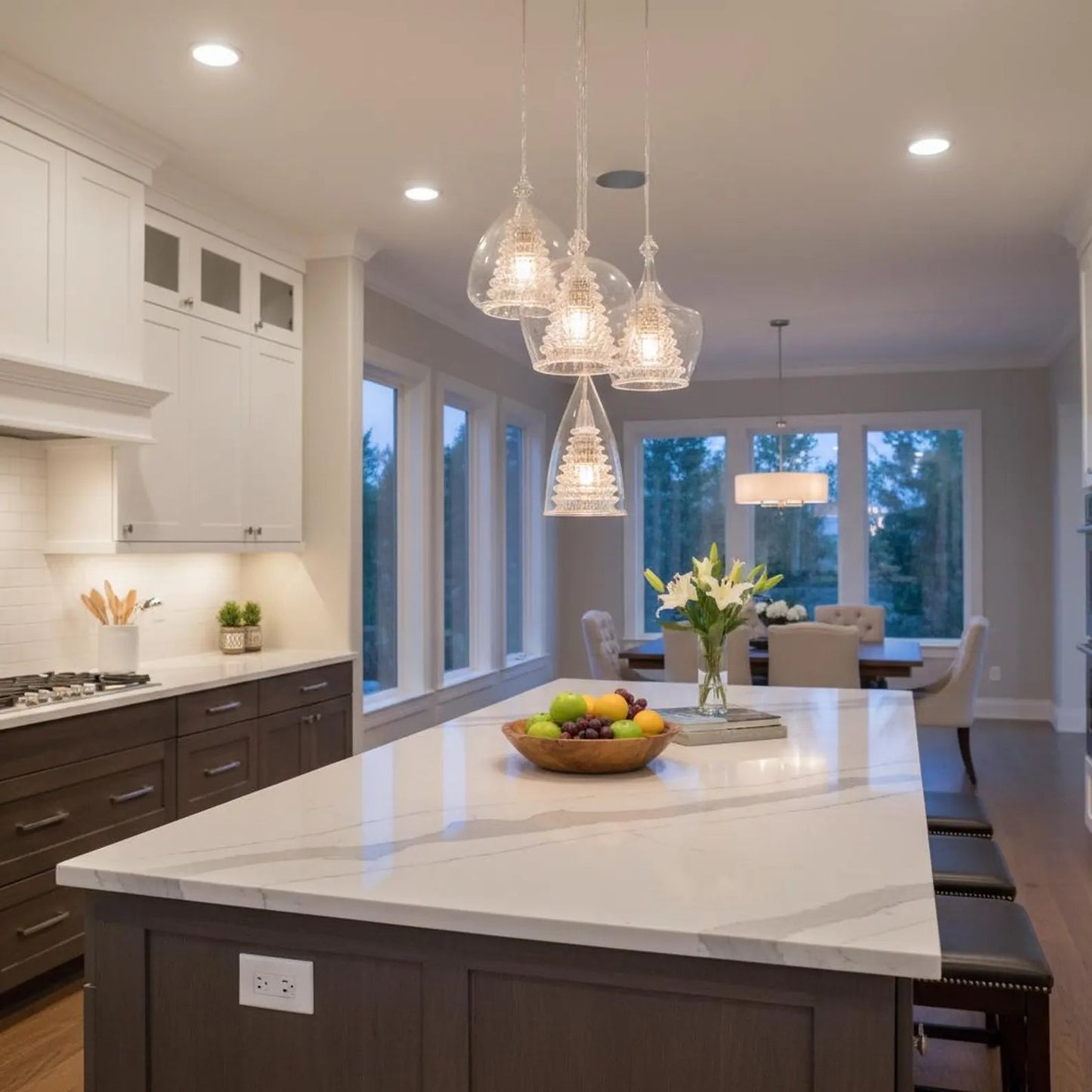 Hanging Lights for Kitchen Island - Les Trois Pyramides