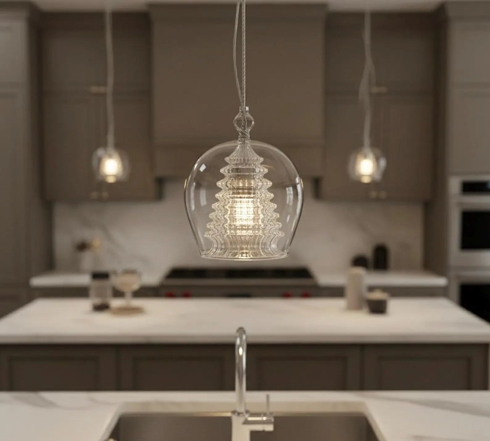 Hanging Lights for Kitchen Island - Les Trois Pyramides