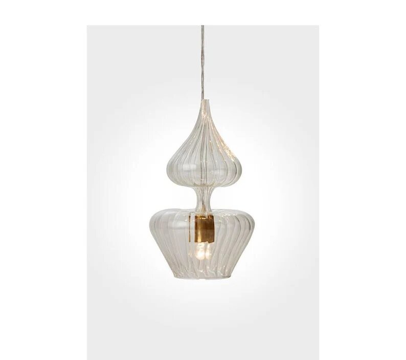 Modern Style Hand Blown Glass Pendant - Les Trois Pyramides 