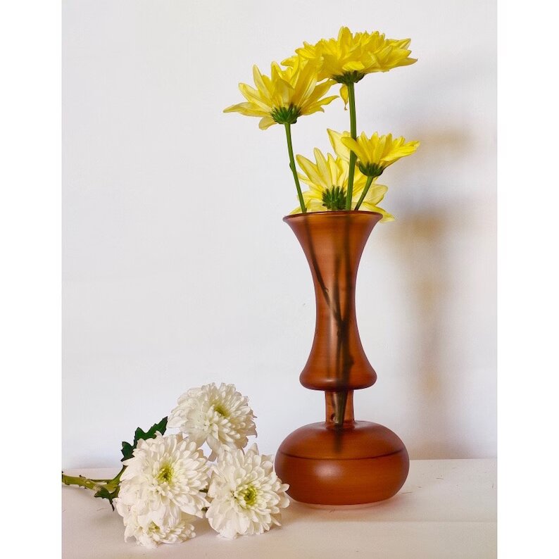 Art Deco Vase , Hand blown Glassware , Blown glass vases , vintage glass vase , colored glass vases , vase for flowers , Vase Gifts