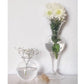 Set of 2 Handmade Clear Vases , Handmade Blown Glass Table Top , Blown glass vases , vintage glass vase , colored glass vases