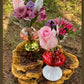 Mushroom Mini Bud vase , Hand blown Glassware , Blown glass vases , Minimalist Glass bud vases , vase decor ( botanicalbunny collab )
