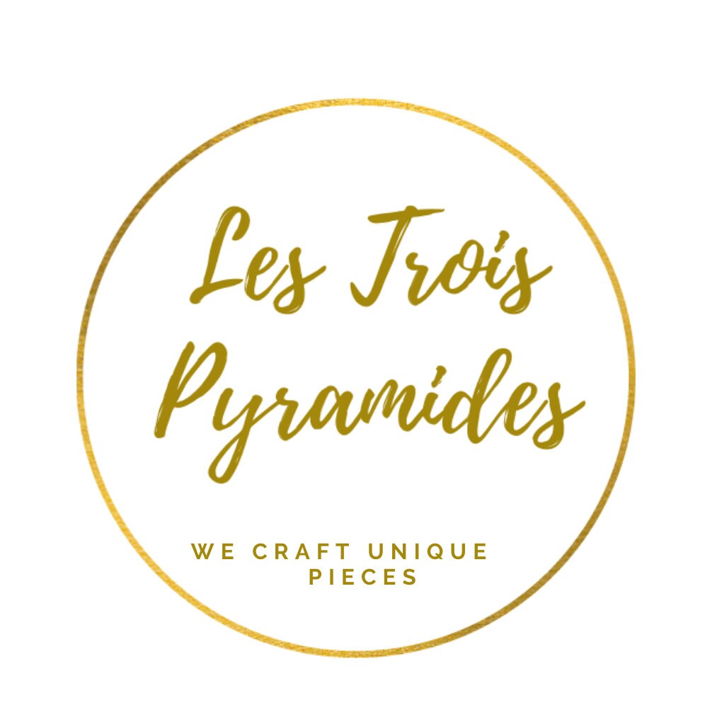 Les Trois Pyramides Antique Christmas Ornaments | Tree Topper for Christmas Tree | Engraved Ornament for Christmas Decorations with 14k Gold - Les Trois Pyramides