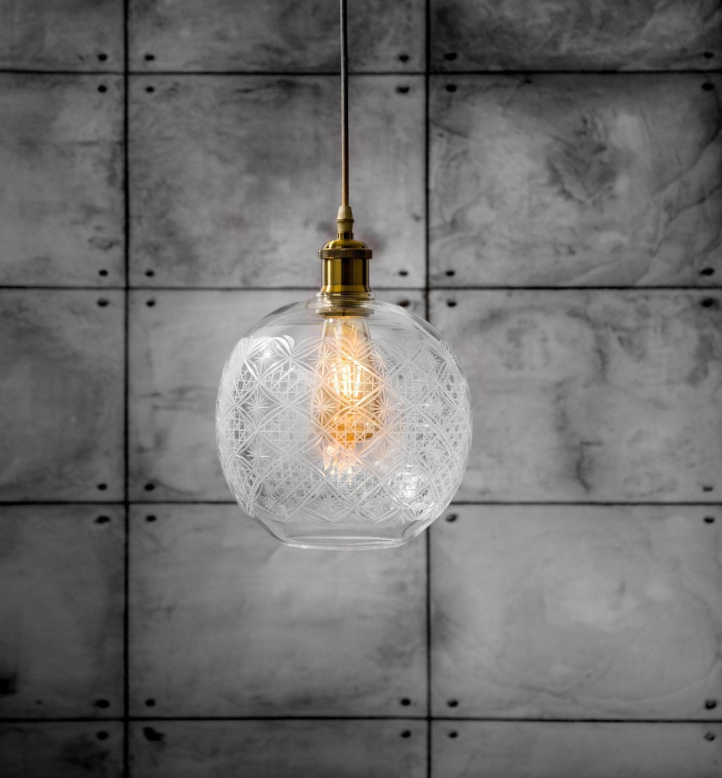 Industrial Handmade Blown Glass pendant light