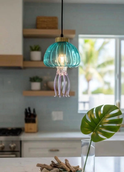 Jellyfish Blown Glass Pendant Light by Les Trois Pyramides 