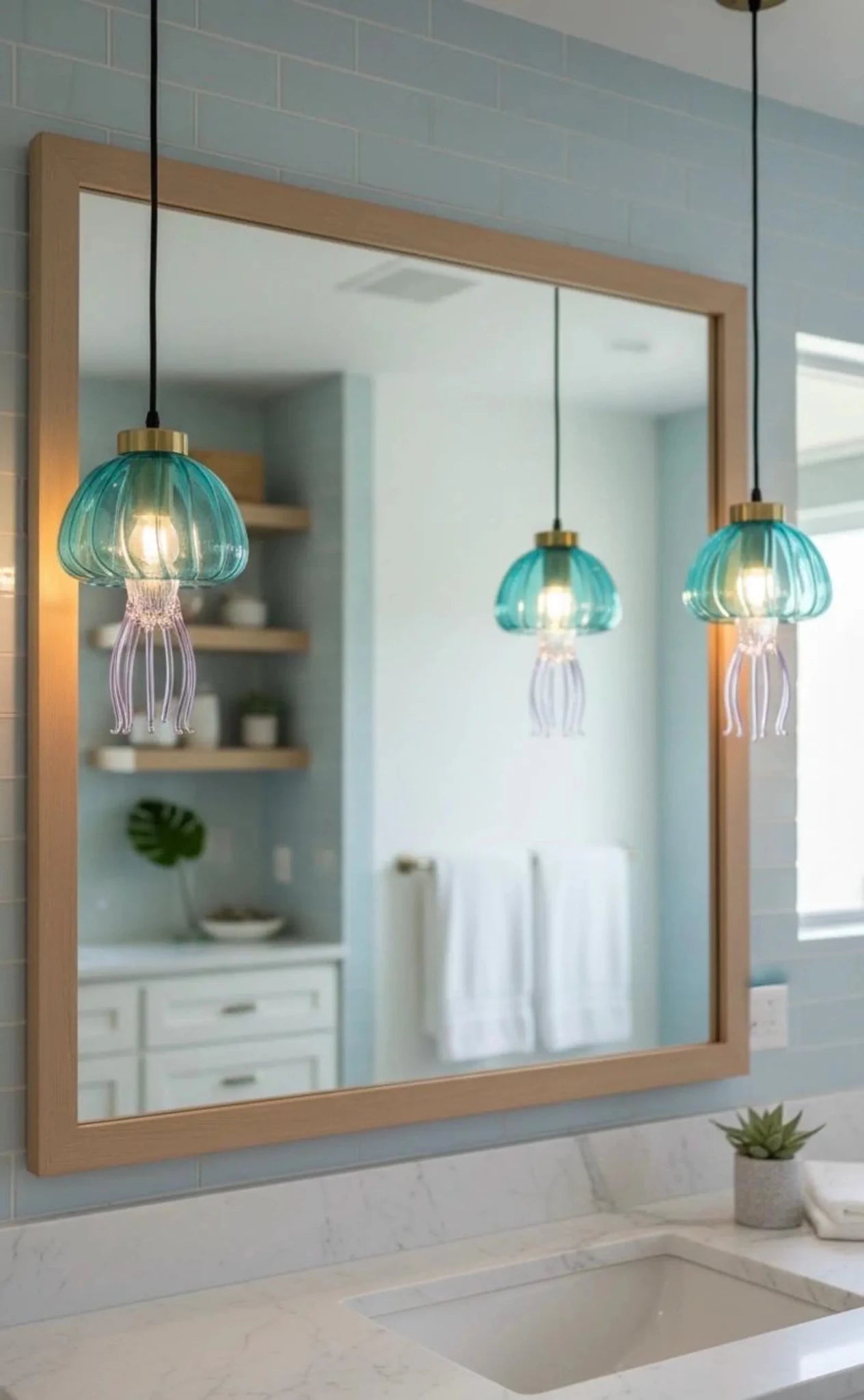 Jellyfish Blown Glass Pendant Light by Les Trois Pyramides 