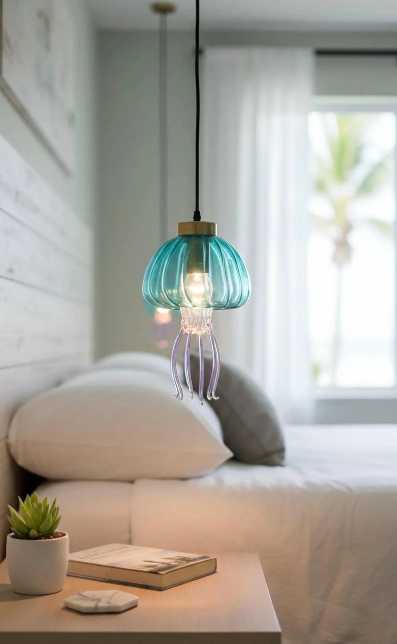 Jellyfish Blown Glass Pendant Light by Les Trois Pyramides 