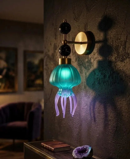 Vintage Floor Lamp Brass Glass Candelabra – Tall Unique Floor Lamp for Living Room Lighting, Handmade Standing Lamp | Les Trois Pyramides