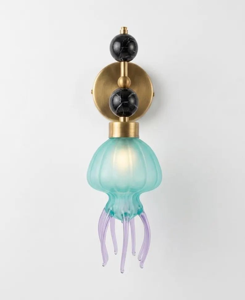 Vintage Floor Lamp Brass Glass Candelabra – Tall Unique Floor Lamp for Living Room Lighting, Handmade Standing Lamp | Les Trois Pyramides