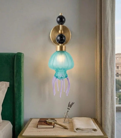 Vintage Floor Lamp Brass Glass Candelabra – Tall Unique Floor Lamp for Living Room Lighting, Handmade Standing Lamp | Les Trois Pyramides