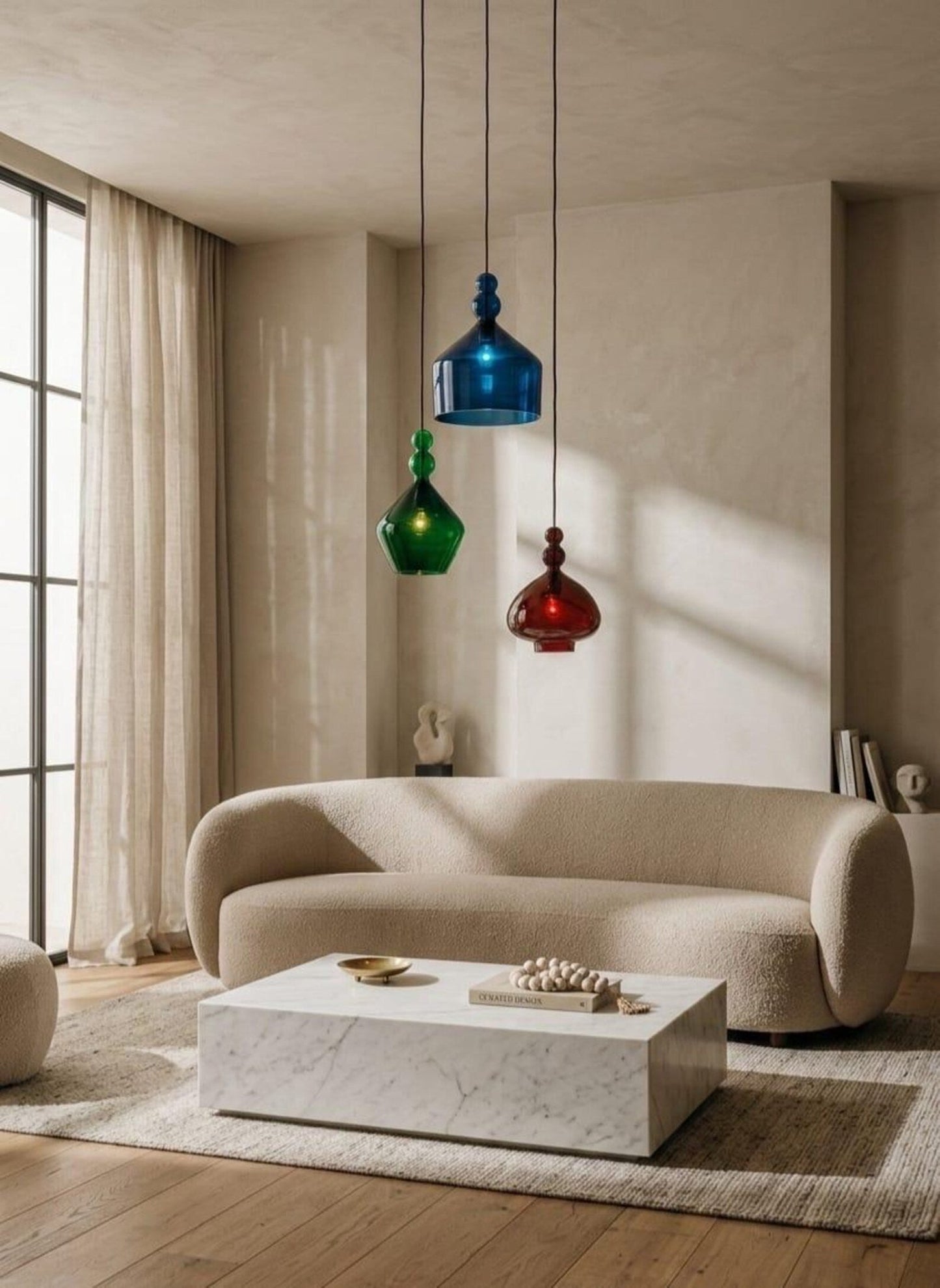 Modern Multicolored Handmade Deco Light Fixtureg Lights - Les Trois Pyramides 