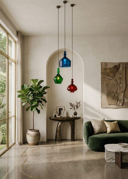 Modern Multicolored Handmade Deco Light Fixtureg Lights - Les Trois Pyramides 