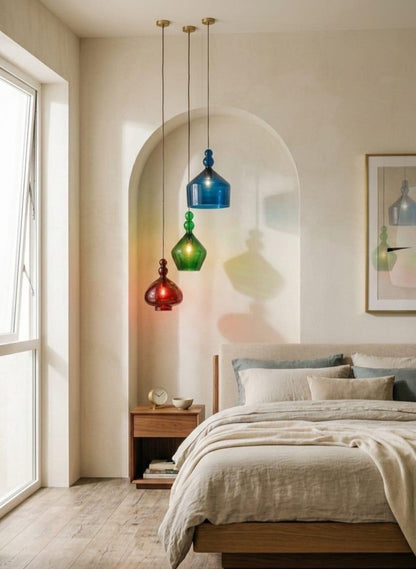 Modern Multicolored Handmade Deco Light Fixtureg Lights - Les Trois Pyramides 