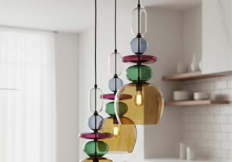 close up pendant lights for kitchen island |  Les Trois Pyramides