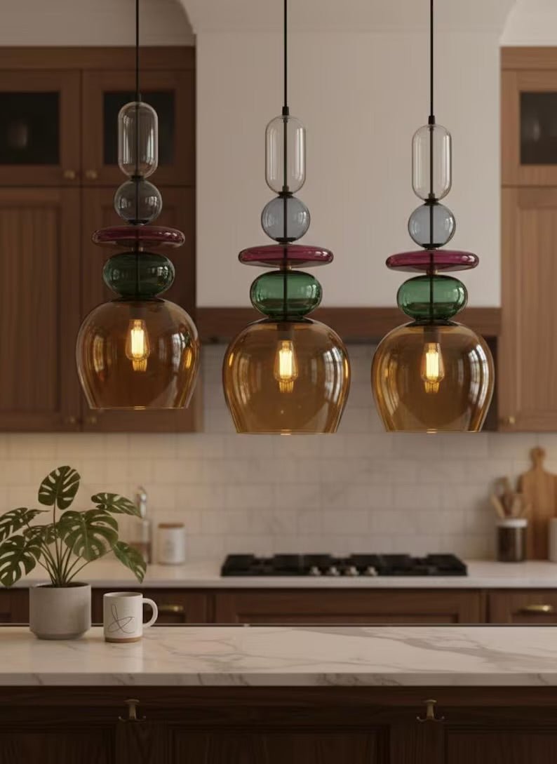 Kitchen Island pendant lights | Les Trois Pyramides