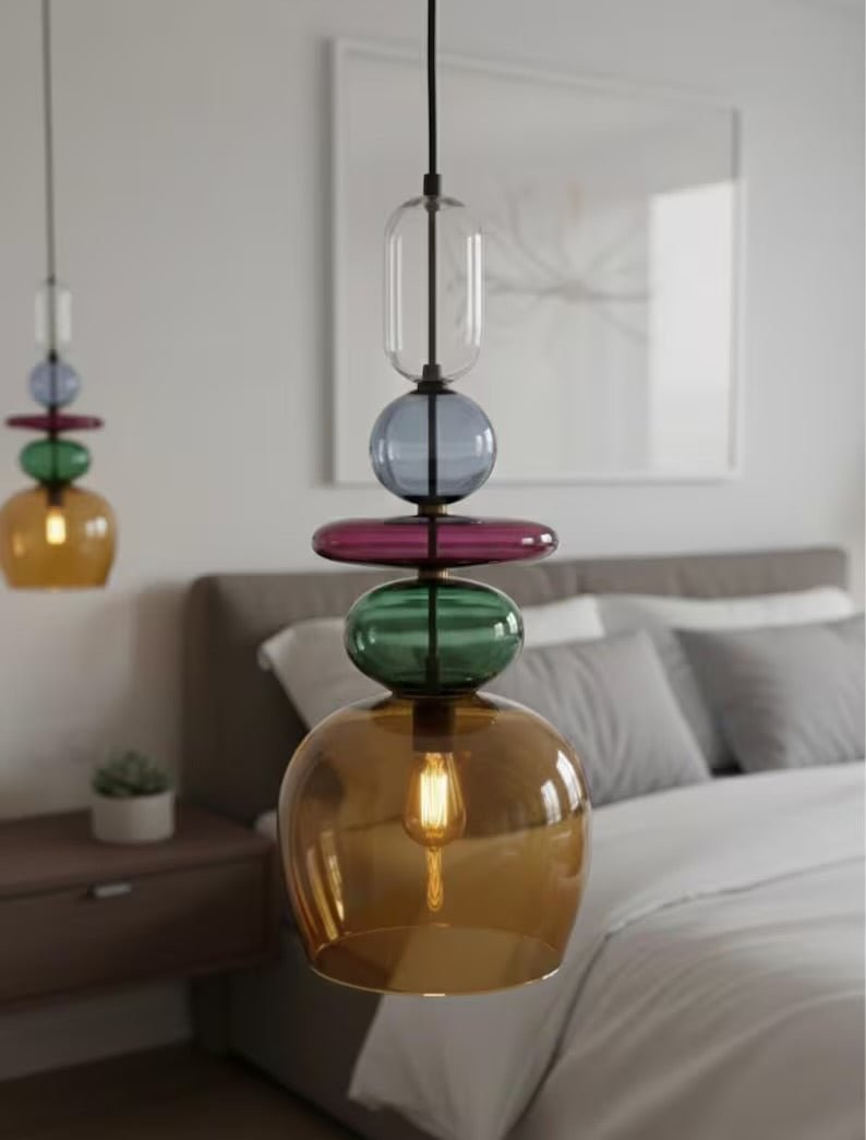 bedroom light pendants | Les Trois Pyramides