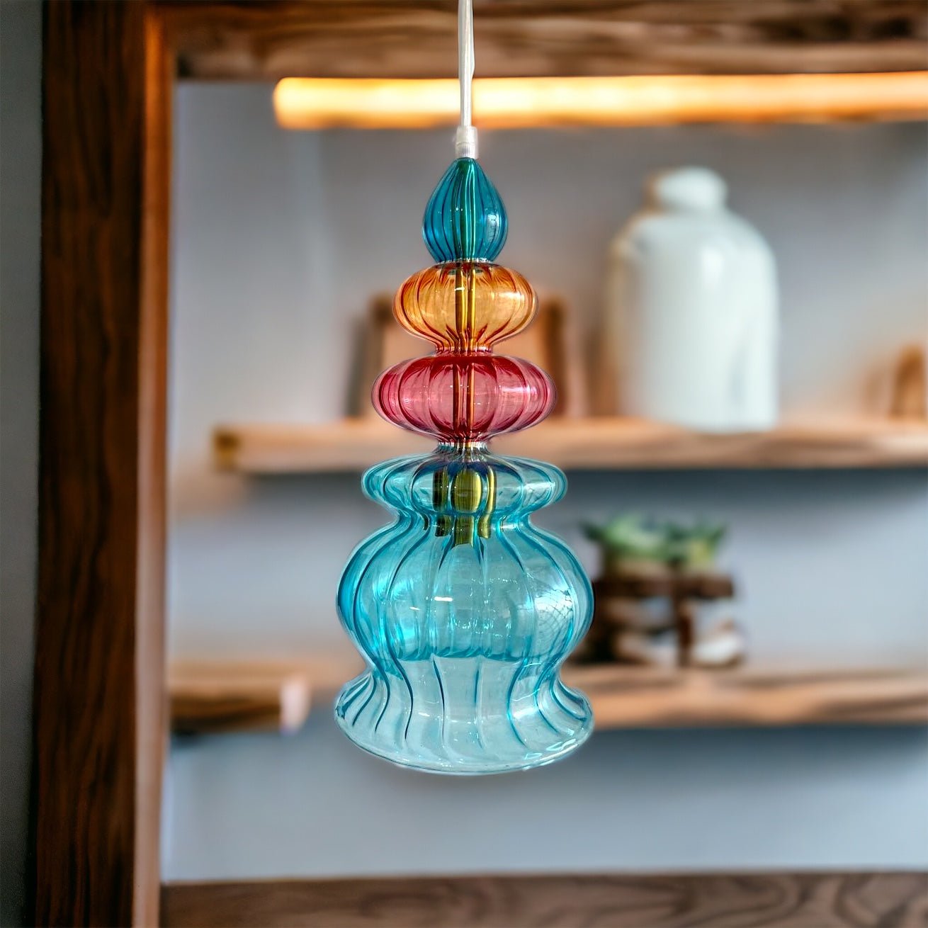 Handcrafted Light Pendant for Kitchen Decor | Les Trois Pyramides