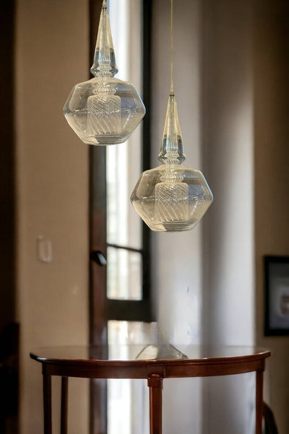 Blown Glass Pendant Light - Les Trois Pyramides