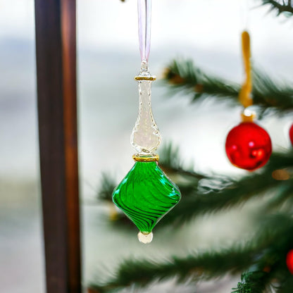 Egyptian Unique Christmas Tree Hand-Blown "Green" - Les Trois Pyramides