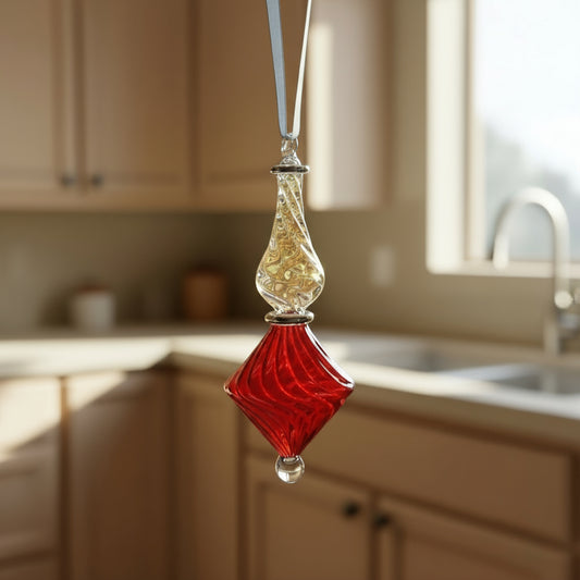 Egyptian Unique Christmas Tree Hand-Blown "Red" - Les Trois Pyramides