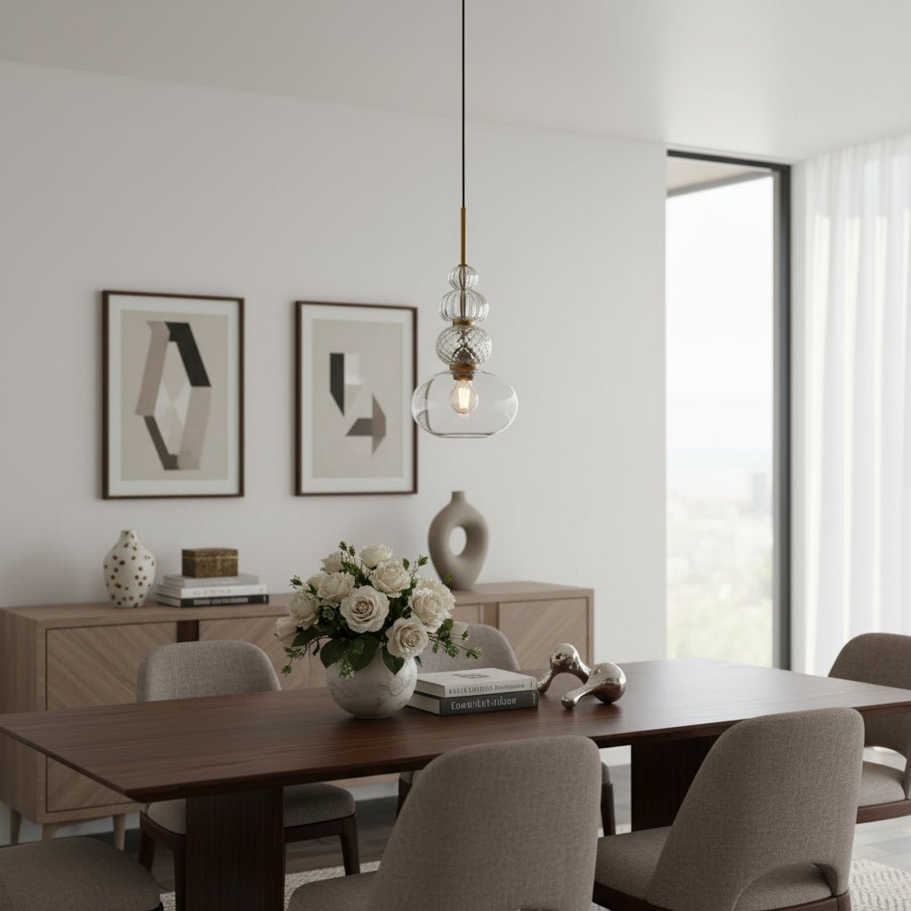 Lumière Glass & Brass Pendant Light