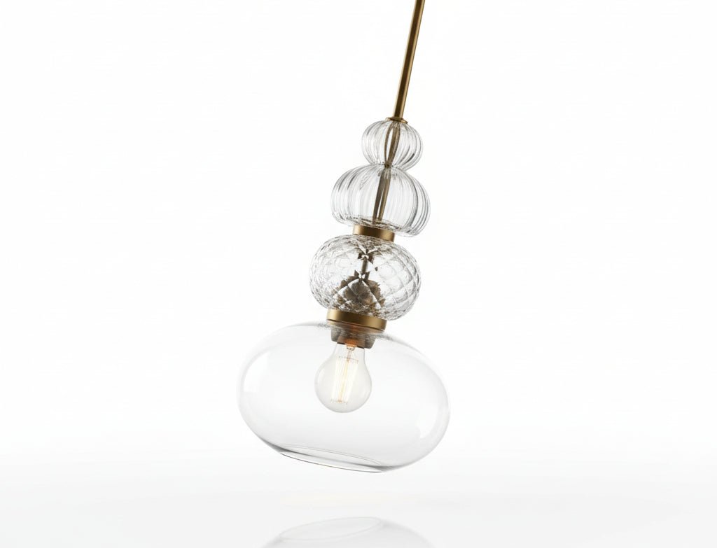 Lumière Glass & Brass Pendant Light