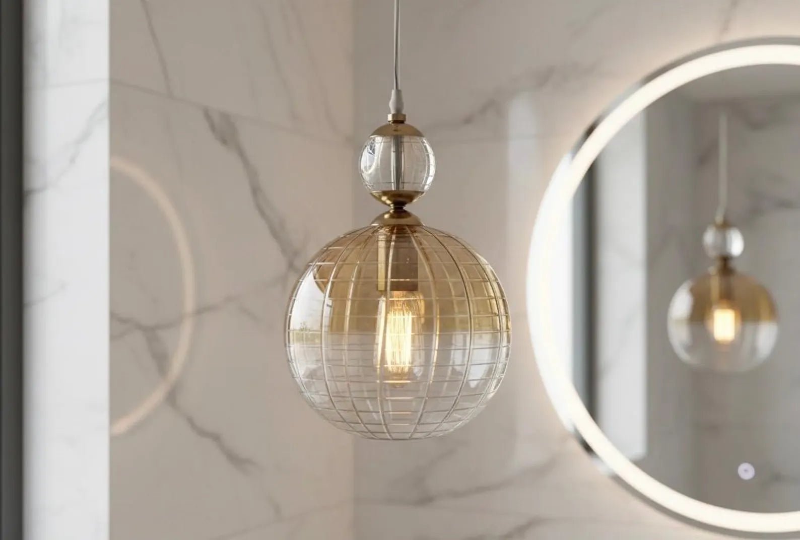 Blown Glass Pendant - Les Trois Pyramides