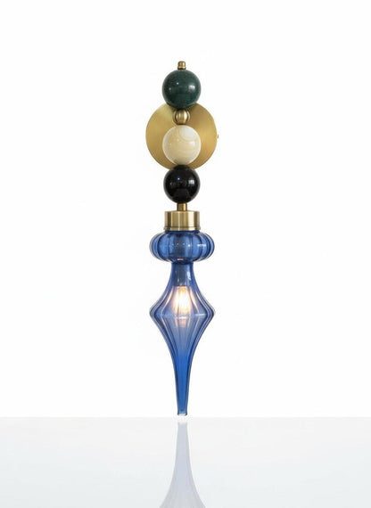 Handmade Marble Wall Sconce | Blown Glass Wall Lamp | Les Trois Pyramides