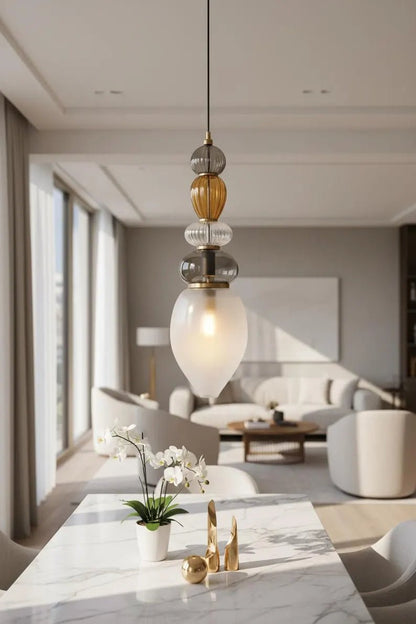 Glass Pendant Light | Mid-Century Modern Kitchen Island Lighting | Modern Hanging Lamp | Style Kitchen Island Lighting | Les Trois Pyramides