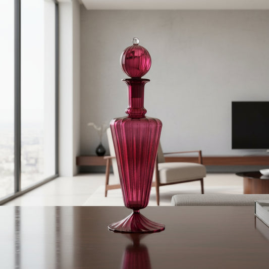Miniature Red blown glass decanter | Les Trois Pyramides