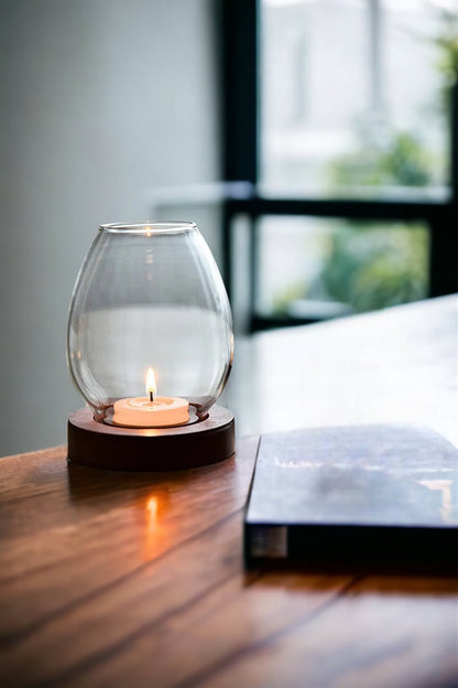 Minimalist Blown glass Candlestick Holder | Les Trois Pyramides