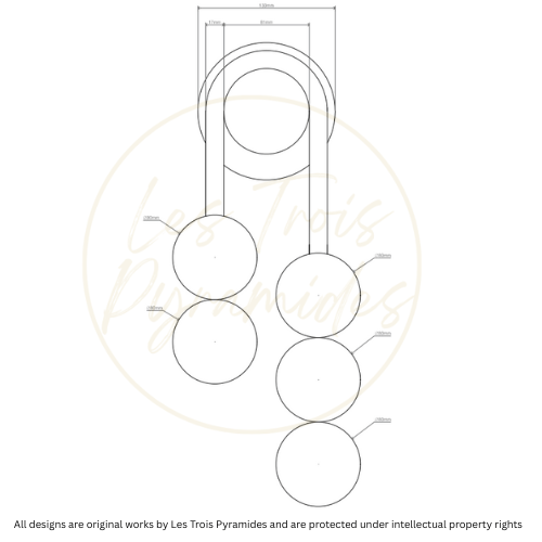 Modern Black Wall Sconce with Glass Globes | Handmade Wall Light