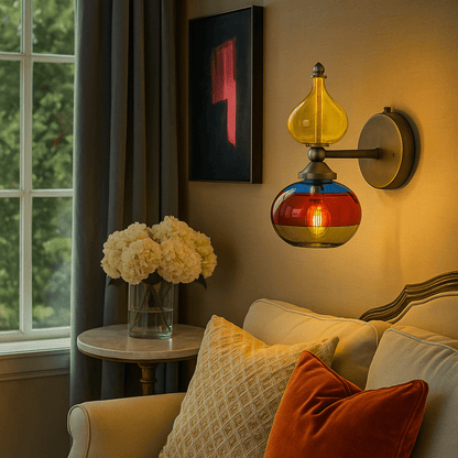 Modern Blown Glass wall sconce